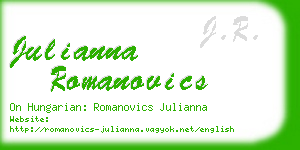 julianna romanovics business card